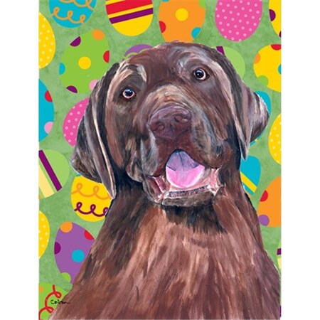 Carolines Treasures 28 x 40 in. Labrador Easter Eggtravaganza House Size Canvas Flag SC9464CHF